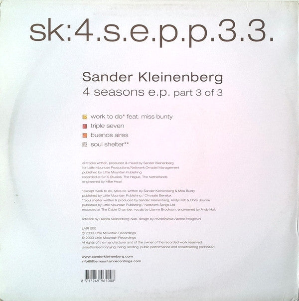 Sander Kleinenberg – 4 Seasons EP (Part 3 Of 3) - 2 Vinyls
