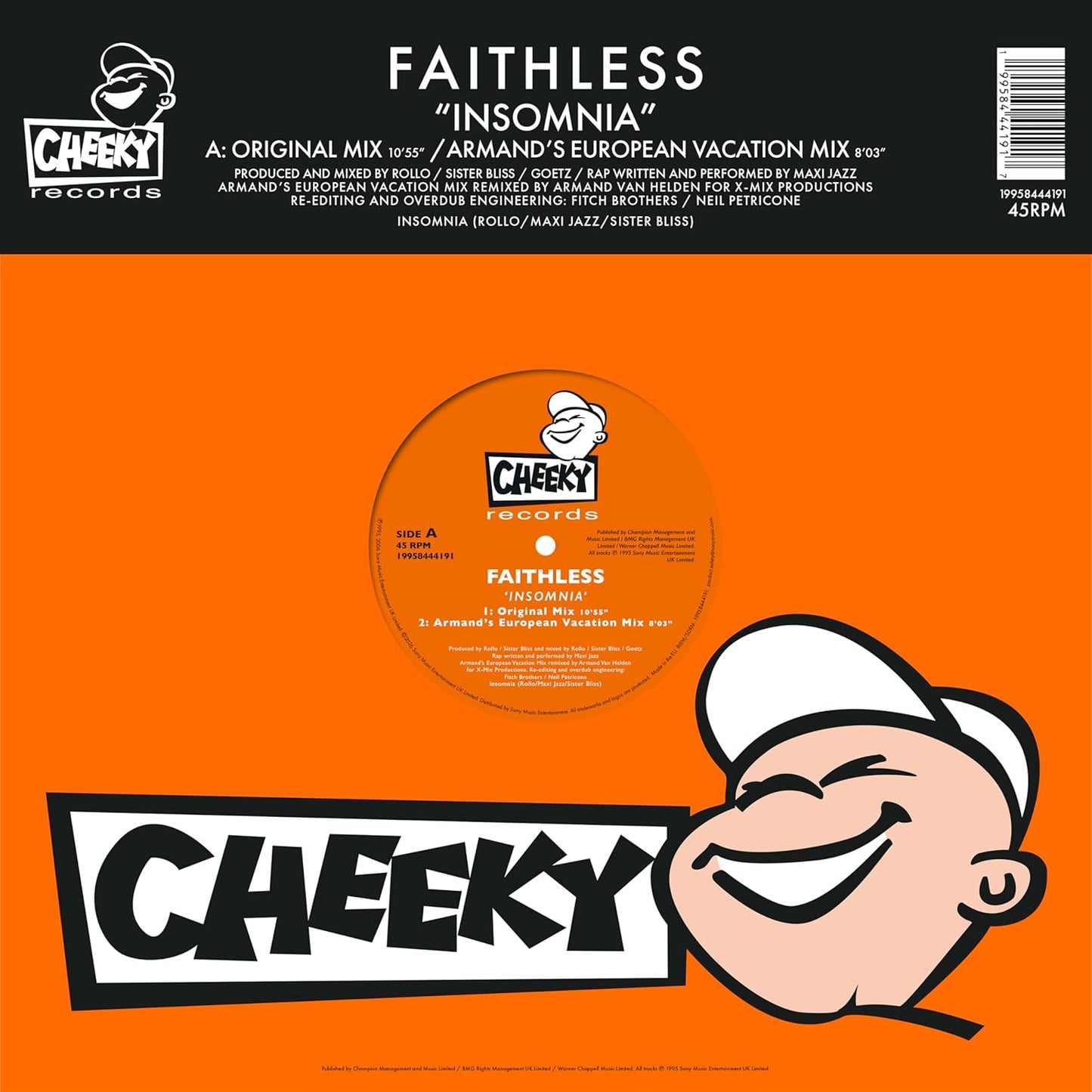 Faithless - Insomnia (30th Anniversary - Orange vinyl)