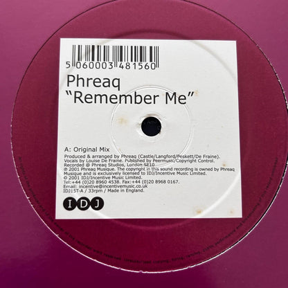 Phreaq ‎– Remember Me