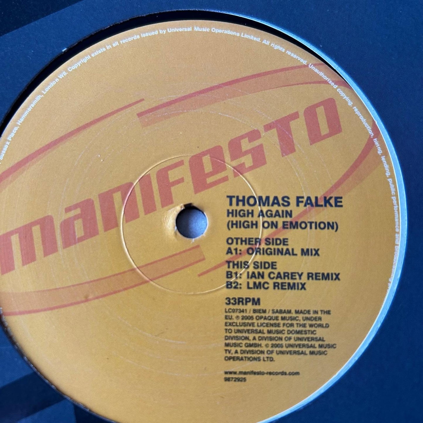Thomas Falke – High Again (High On Emotion)