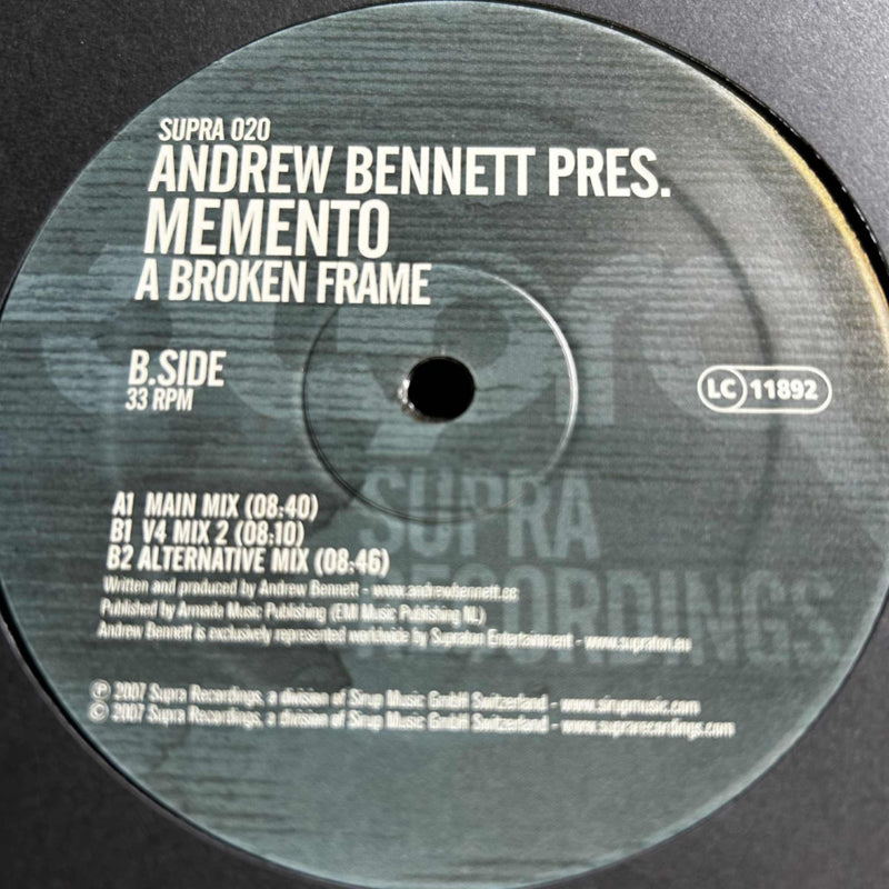 Andrew Bennett Pres. Memento – A Broken Frame
