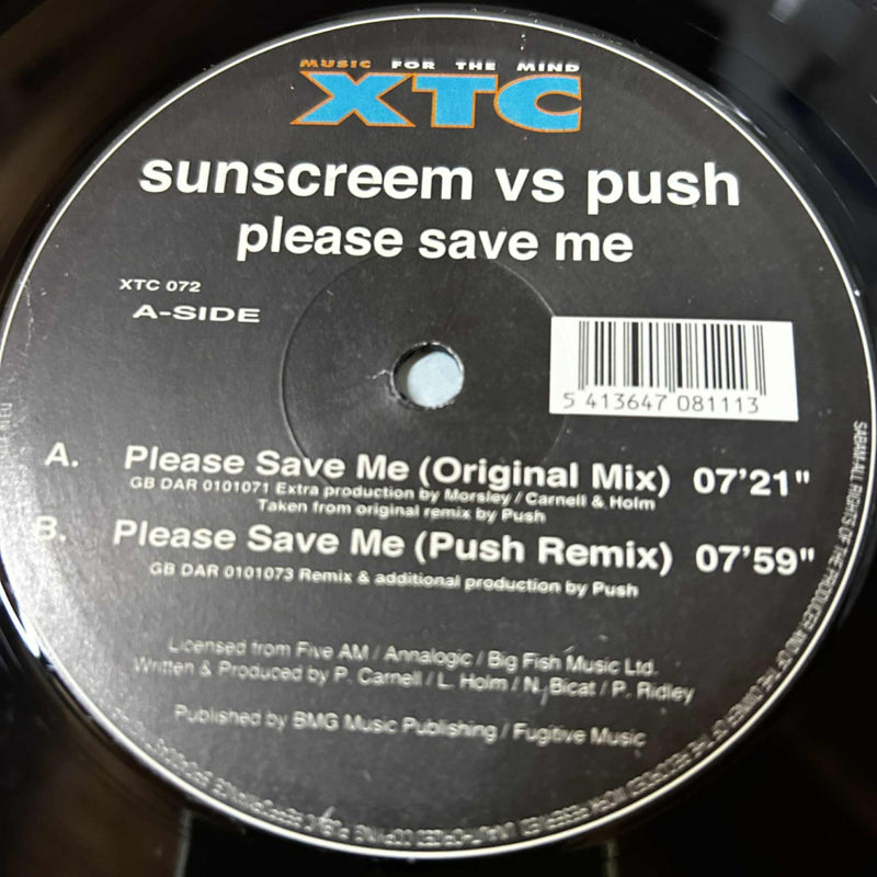 Sunscreem Vs Push – Please Save Me