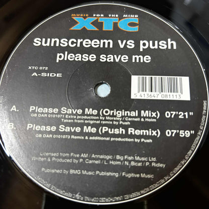 Sunscreem Vs Push – Please Save Me