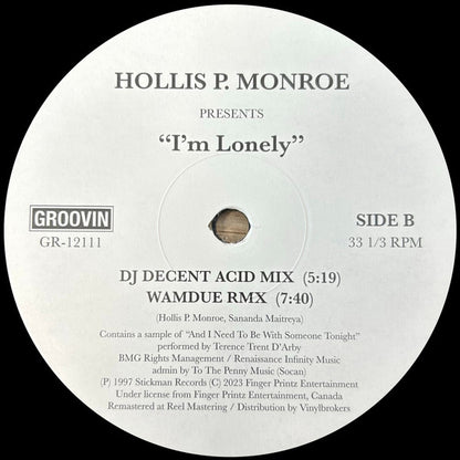 HOLLIS P. MONROE - I'M LONELY