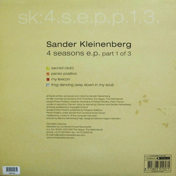 Sander Kleinenberg – 4 Seasons EP (Part 1 Of 3) - 2 Vinyls